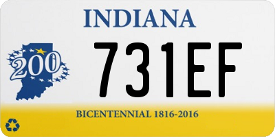 IN license plate 731EF