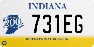 IN license plate 731EG