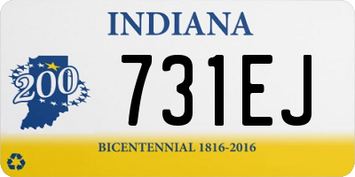 IN license plate 731EJ