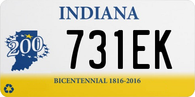 IN license plate 731EK