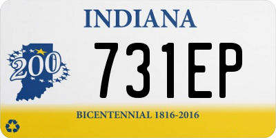 IN license plate 731EP