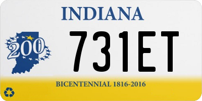 IN license plate 731ET