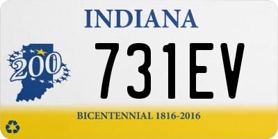 IN license plate 731EV