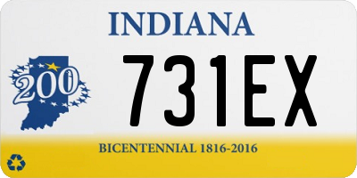 IN license plate 731EX