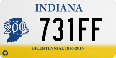IN license plate 731FF