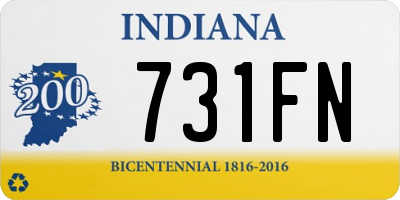 IN license plate 731FN