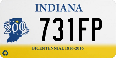 IN license plate 731FP