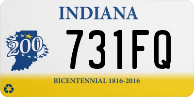 IN license plate 731FQ