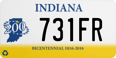 IN license plate 731FR