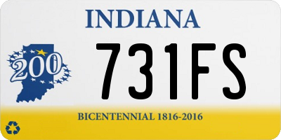 IN license plate 731FS