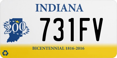 IN license plate 731FV