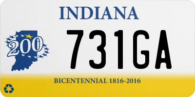 IN license plate 731GA