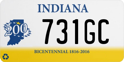 IN license plate 731GC