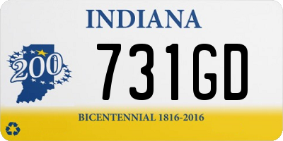 IN license plate 731GD