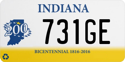 IN license plate 731GE