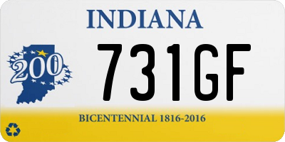 IN license plate 731GF