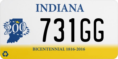IN license plate 731GG