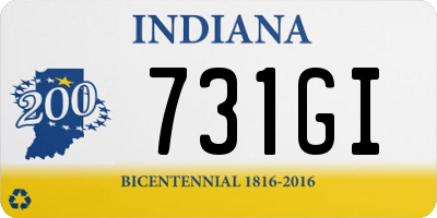 IN license plate 731GI