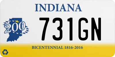 IN license plate 731GN