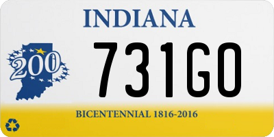 IN license plate 731GO