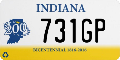 IN license plate 731GP