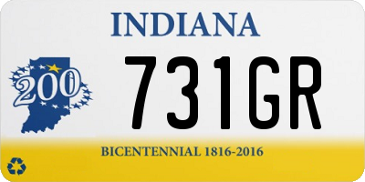 IN license plate 731GR