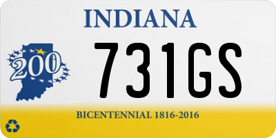 IN license plate 731GS