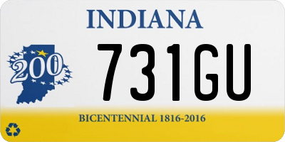 IN license plate 731GU