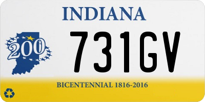 IN license plate 731GV