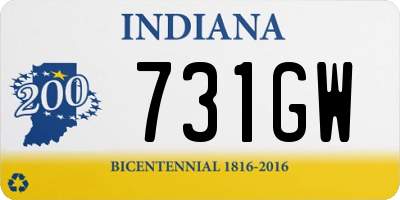 IN license plate 731GW