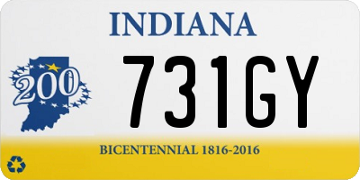 IN license plate 731GY