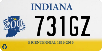 IN license plate 731GZ