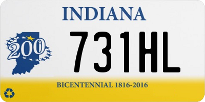 IN license plate 731HL