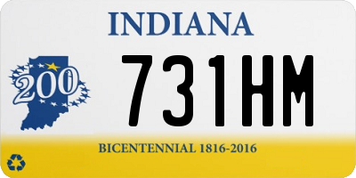 IN license plate 731HM