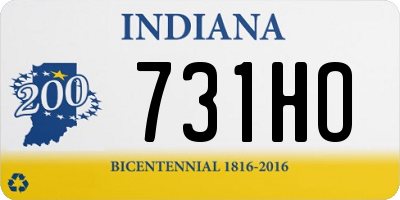 IN license plate 731HO
