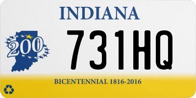 IN license plate 731HQ