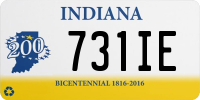 IN license plate 731IE