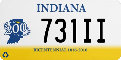 IN license plate 731II