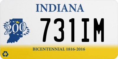 IN license plate 731IM