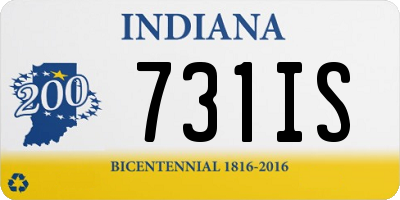 IN license plate 731IS