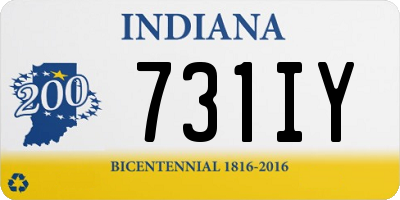 IN license plate 731IY