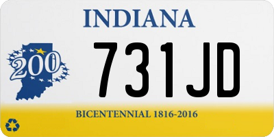 IN license plate 731JD