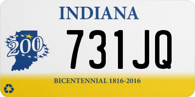 IN license plate 731JQ