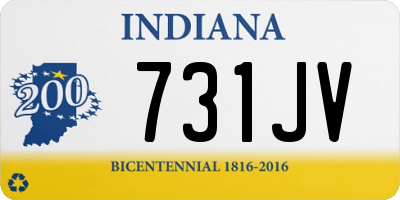 IN license plate 731JV