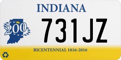 IN license plate 731JZ