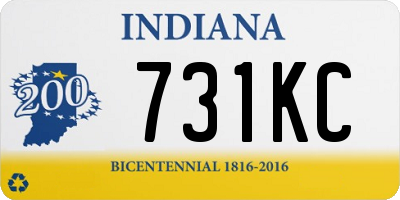 IN license plate 731KC