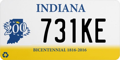 IN license plate 731KE