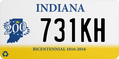 IN license plate 731KH