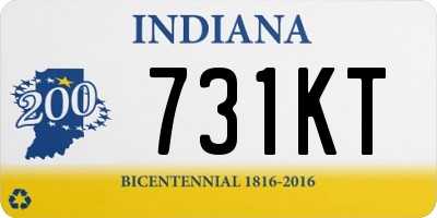 IN license plate 731KT