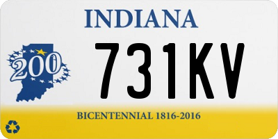 IN license plate 731KV